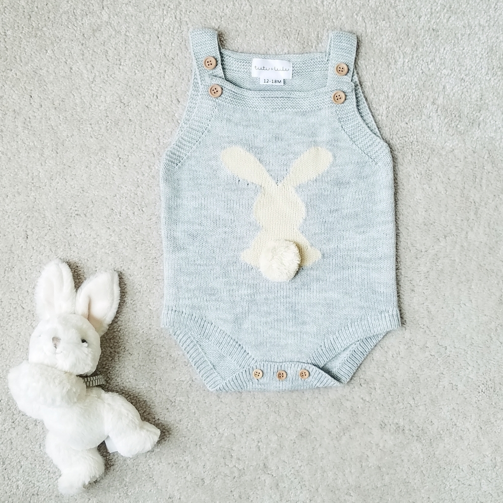NWOT Tutu & Lulu Knitted Bunny Romper 12-18 Mths